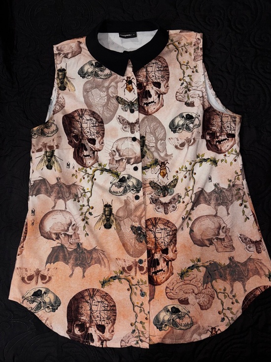 Blackmilk Tops - BlackMilk Natural History Business Time Shirt, Size XL
